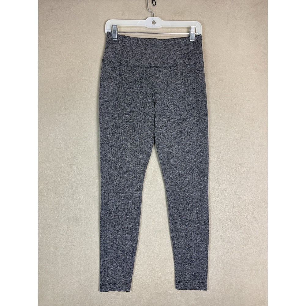 Athleta Pants Womens S Gray Delancey Herringbone Tight Athletic Mid Rise Stretch